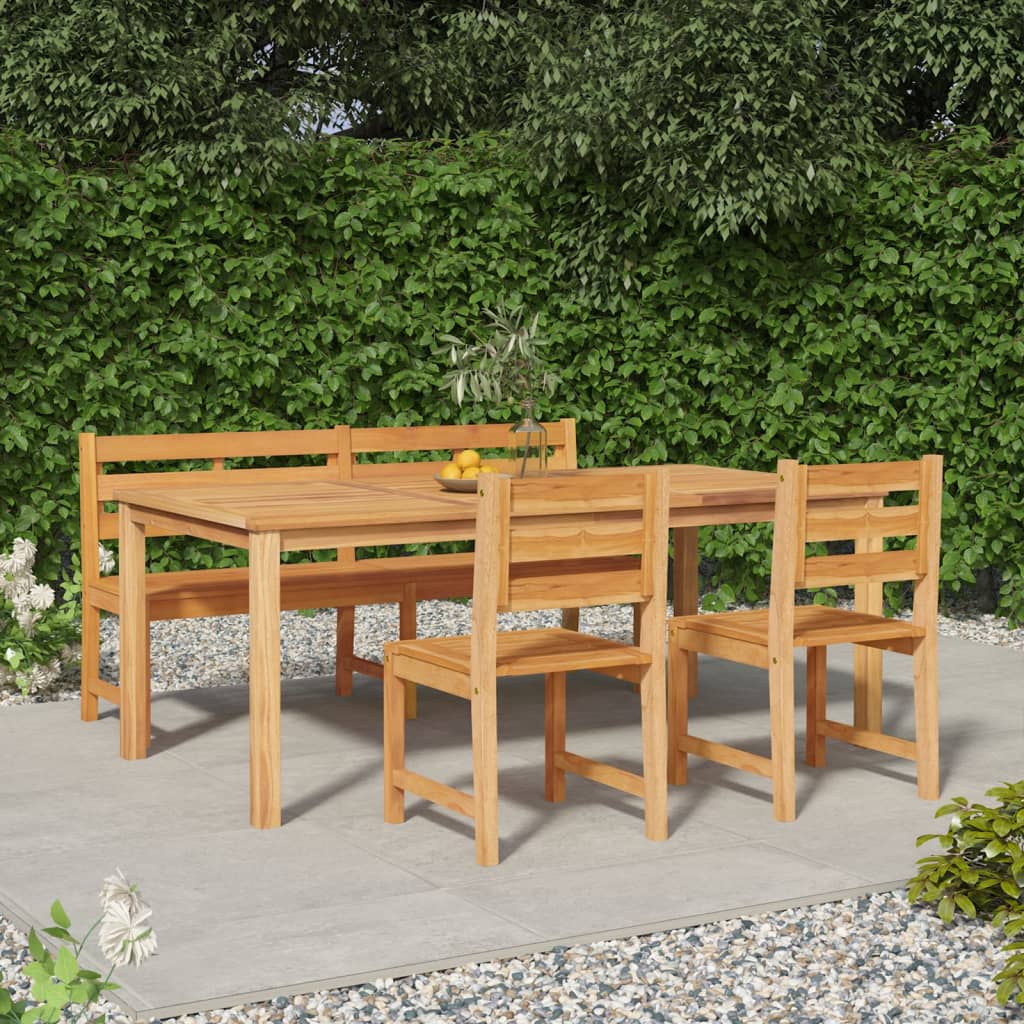 Set Mobilier De Grădină, 7 Piese, Lemn Masiv De Tec