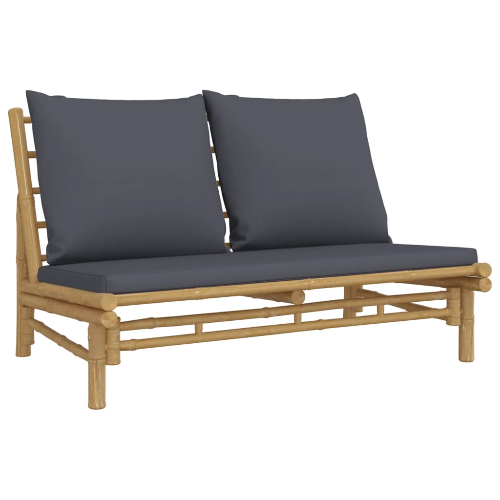 Set Mobilier De Grădină Cu Perne , 4 Piese, Bambus