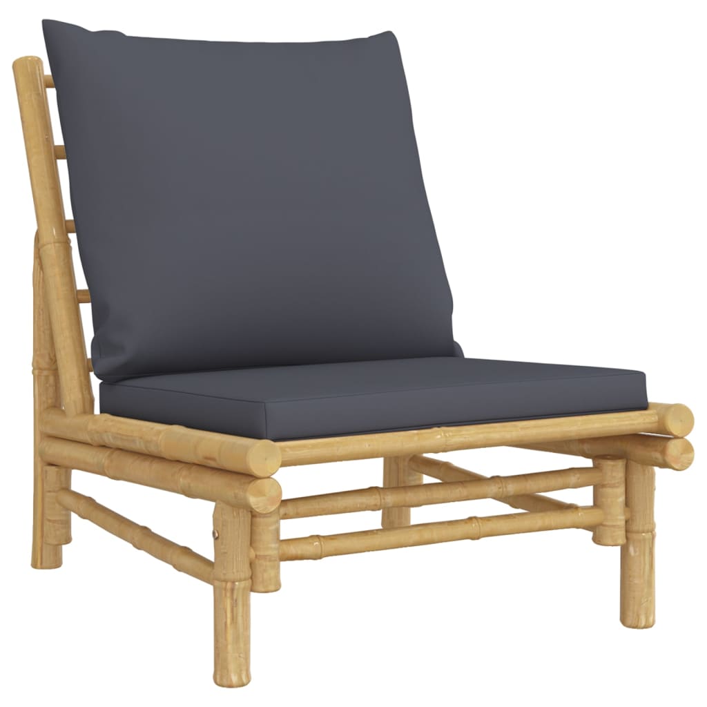 Set Mobilier De Grădină Cu Perne , 4 Piese, Bambus