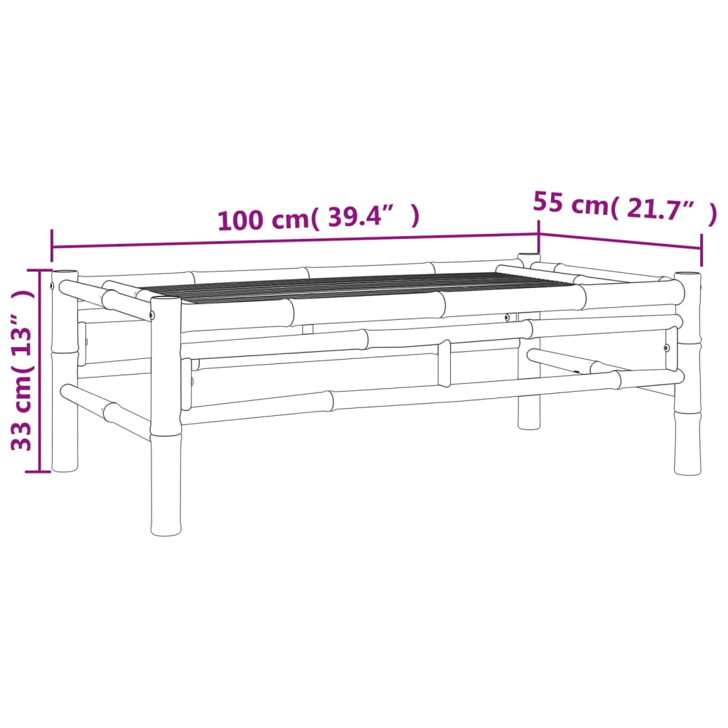 Set Mobilier De Grădină Cu Perne , 4 Piese, Bambus