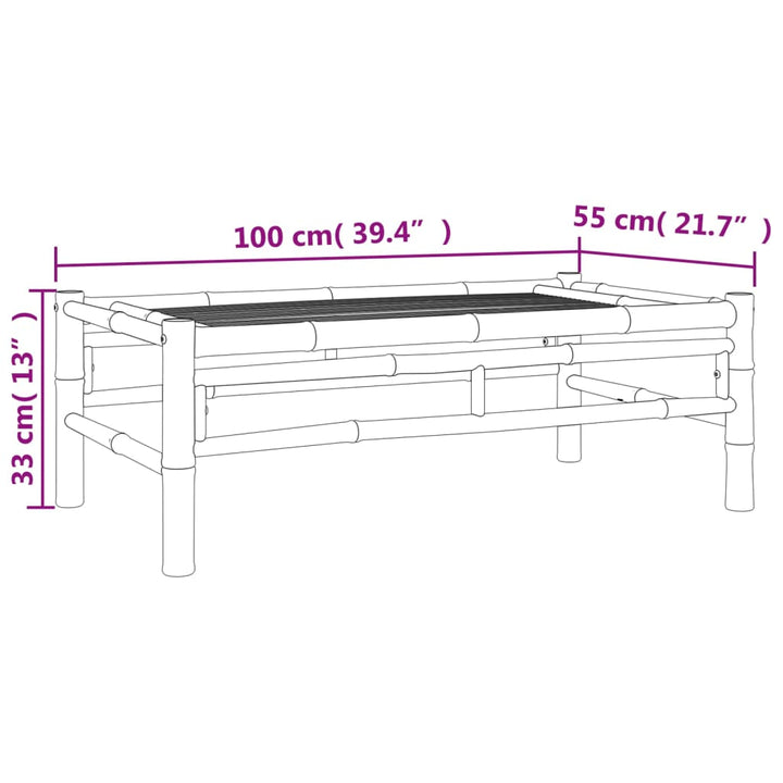 Set Mobilier De Grădină Cu Perne , 4 Piese, Bambus