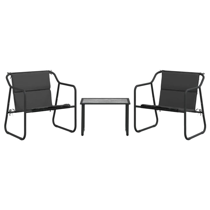 Set Mobilier De Grădină, Cu Perne, Antracit, 3 Piese, Oțel