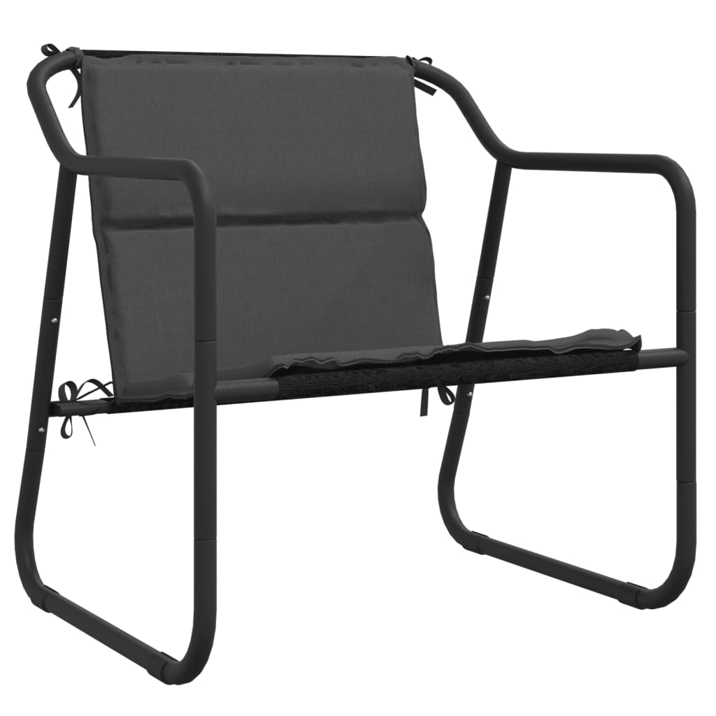 Set Mobilier De Grădină, Cu Perne, Antracit, 3 Piese, Oțel