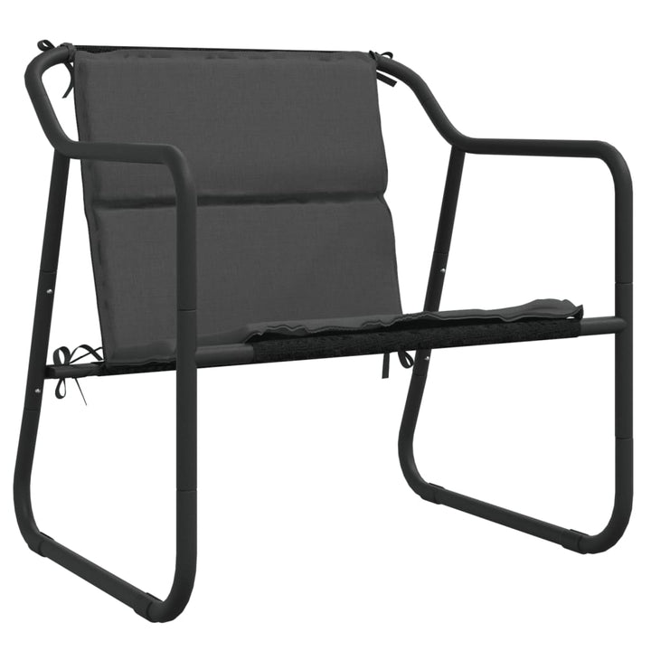 Set Mobilier De Grădină, Cu Perne, Antracit, 3 Piese, Oțel
