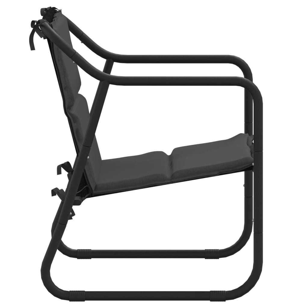 Set Mobilier De Grădină, Cu Perne, Antracit, 3 Piese, Oțel
