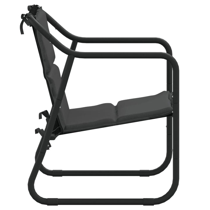 Set Mobilier De Grădină, Cu Perne, Antracit, 3 Piese, Oțel