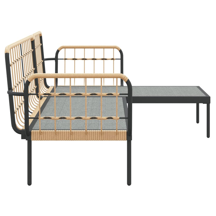 Set Mobilier De Grădină Cu Perne , 3 Piese, Poliratan