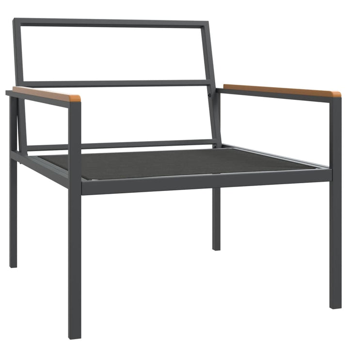 Set Mobilier De Grădină, Cu Perne, Antracit, 3 Piese, Oțel