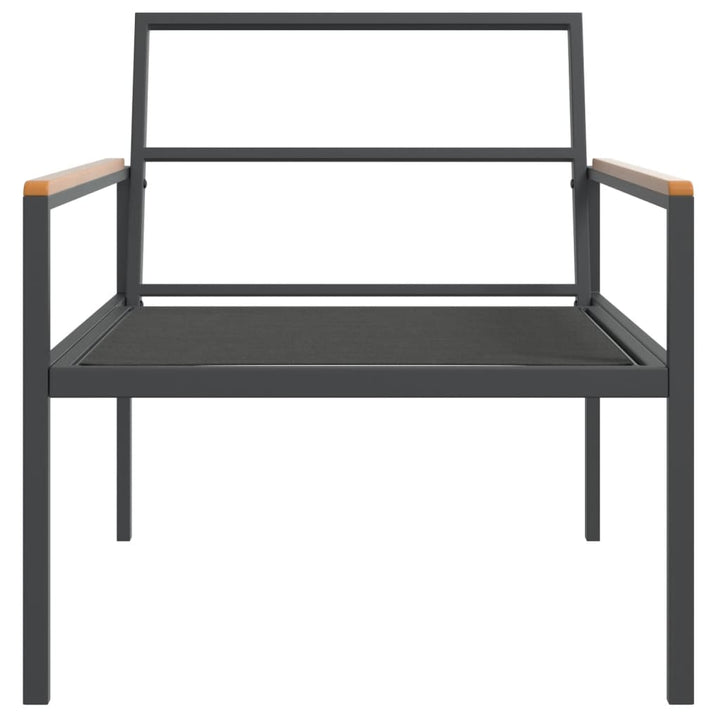 Set Mobilier De Grădină, Cu Perne, Antracit, 3 Piese, Oțel