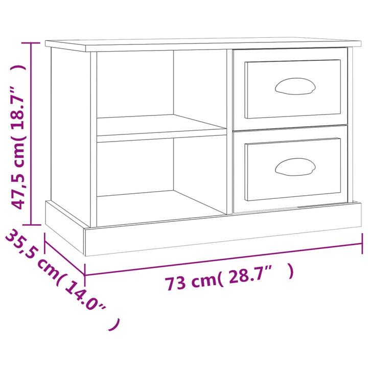 Comodă Tv, , 73X35,5X47,5 Cm, Lemn Prelucrat