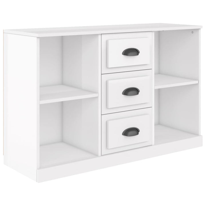 Servantă, Alb Extralucios, 104,5X35,5X67,5 Cm, Lemn Prelucrat