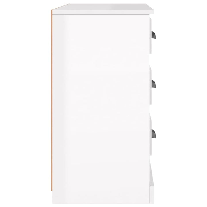 Servantă, Alb Extralucios, 104,5X35,5X67,5 Cm, Lemn Prelucrat
