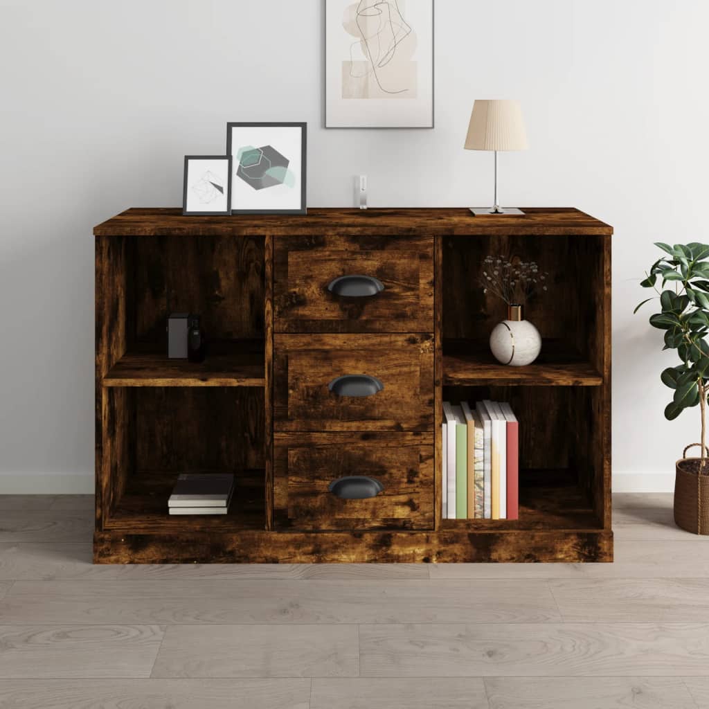 Servantă, Alb Extralucios, 104,5X35,5X67,5 Cm, Lemn Prelucrat