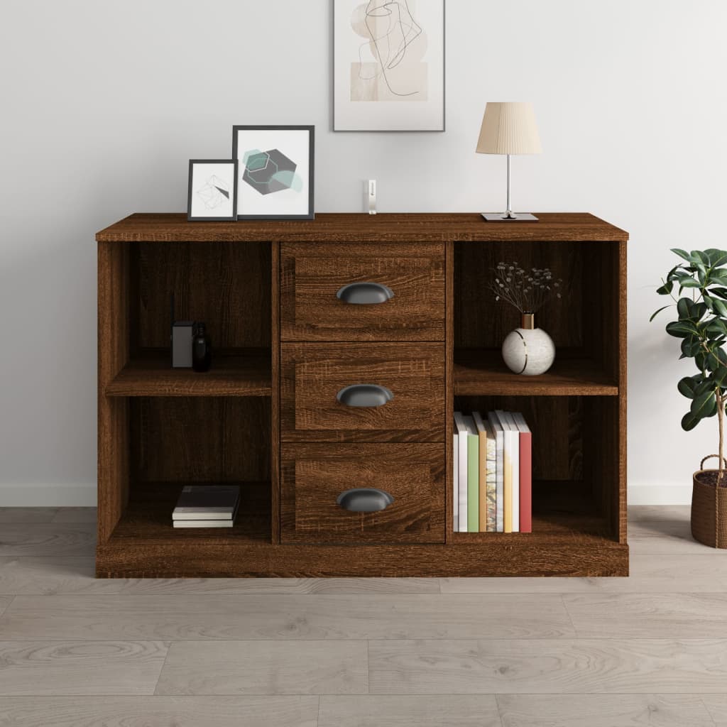 Servantă, Alb Extralucios, 104,5X35,5X67,5 Cm, Lemn Prelucrat