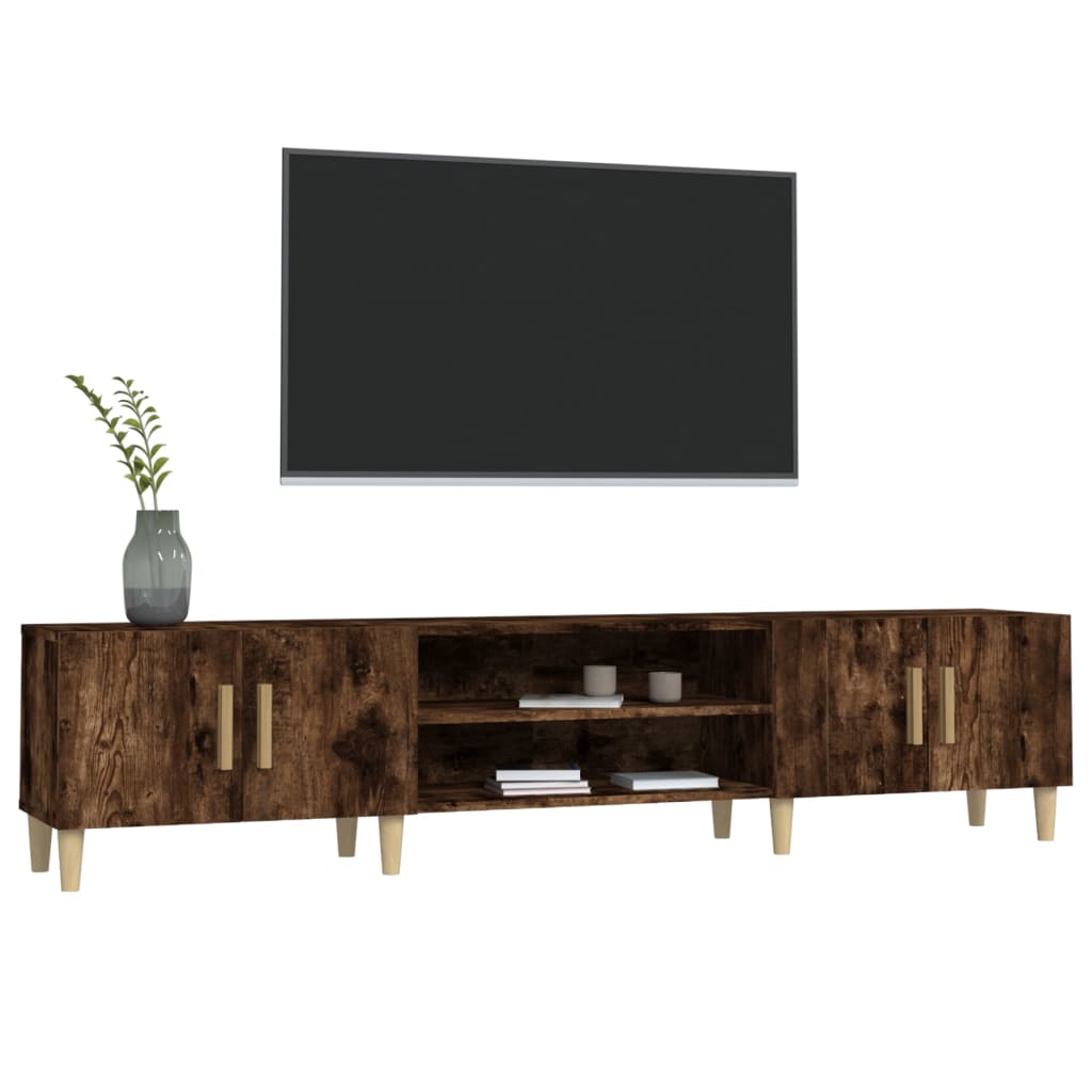 Comodă Tv, Stejar Fumuriu, 180X31,5X40 Cm, Lemn Prelucrat