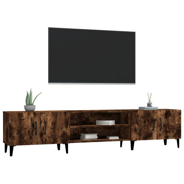 Comodă Tv, Stejar Fumuriu, 180X31,5X40 Cm, Lemn Prelucrat