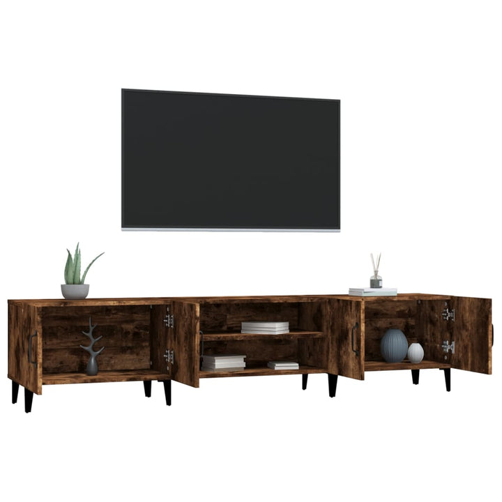 Comodă Tv, Stejar Fumuriu, 180X31,5X40 Cm, Lemn Prelucrat