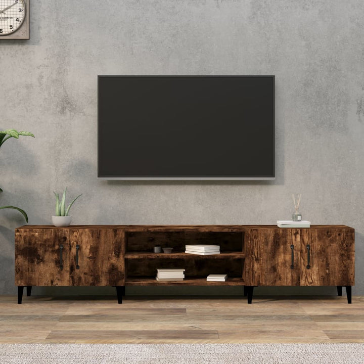 Comodă Tv, Stejar Fumuriu, 180X31,5X40 Cm, Lemn Prelucrat
