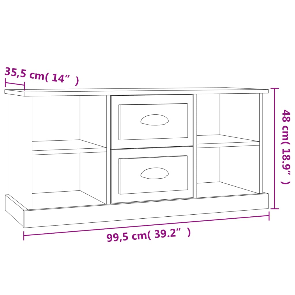Comodă Tv, , 99,5X35,5X48 Cm, Lemn Prelucrat