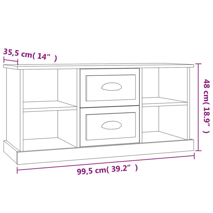 Comodă Tv, , 99,5X35,5X48 Cm, Lemn Prelucrat