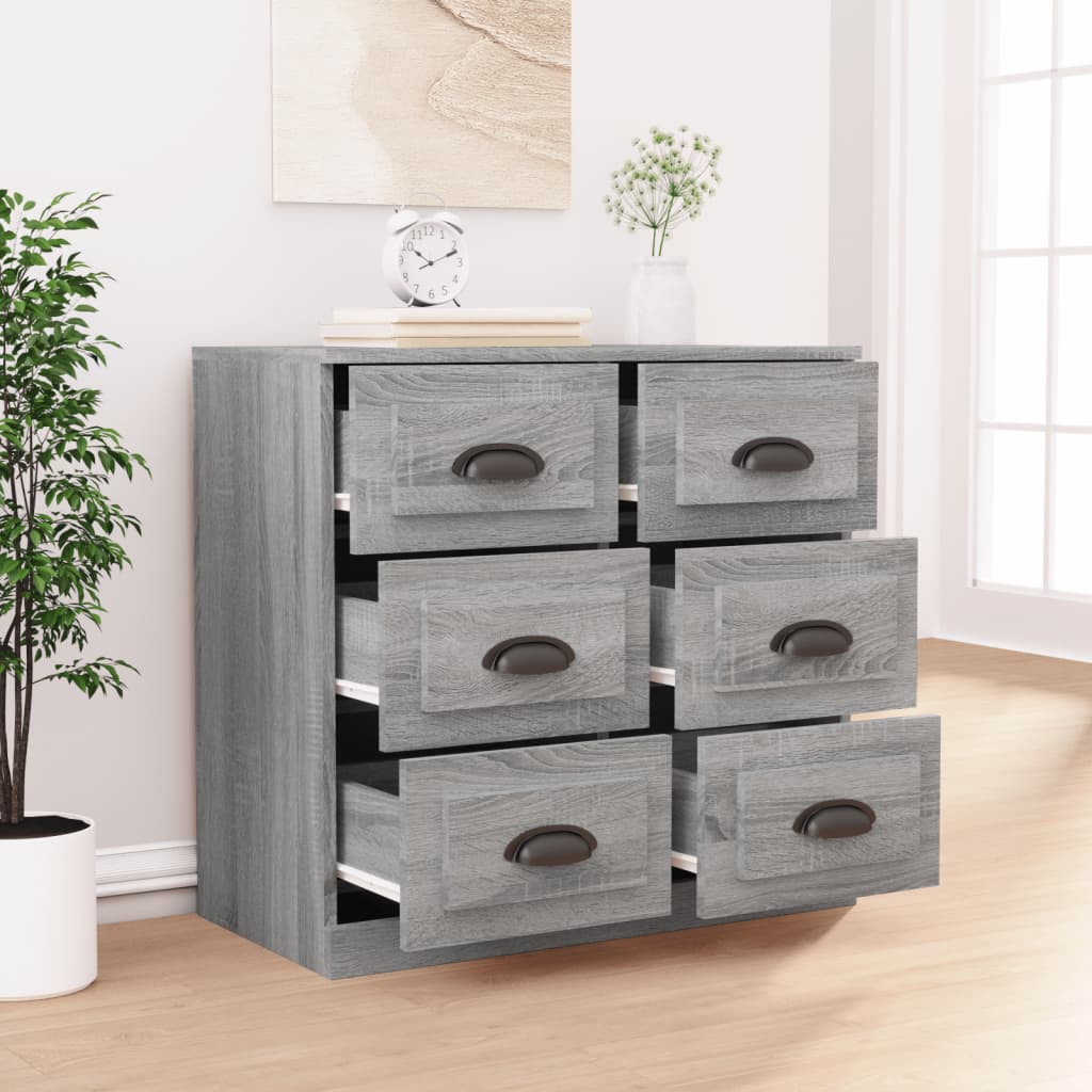 Servantă, Gri Sonoma, 70X35,5X67,5 Cm, Lemn Prelucrat