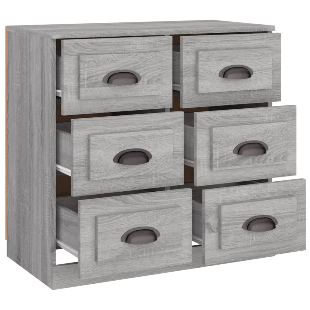 Servantă, Gri Sonoma, 70X35,5X67,5 Cm, Lemn Prelucrat