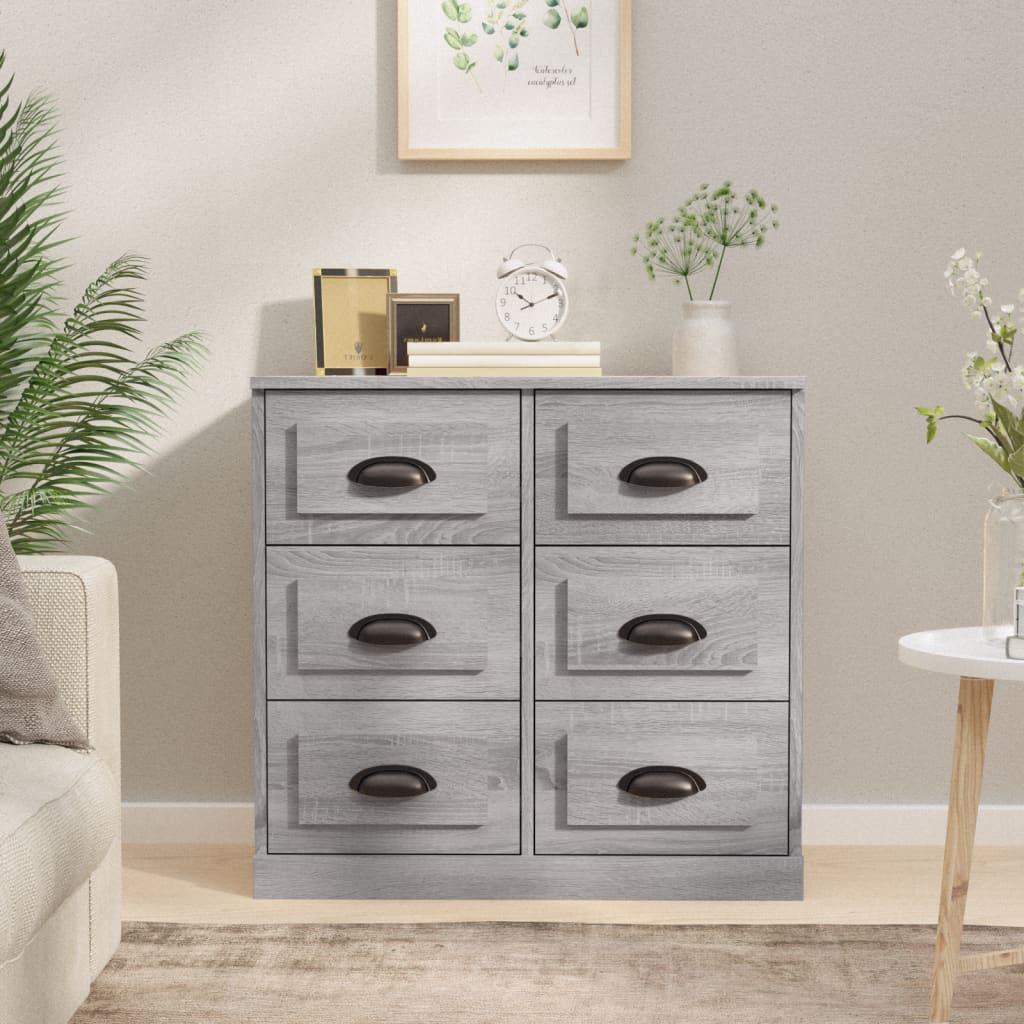 Servantă, Gri Sonoma, 70X35,5X67,5 Cm, Lemn Prelucrat