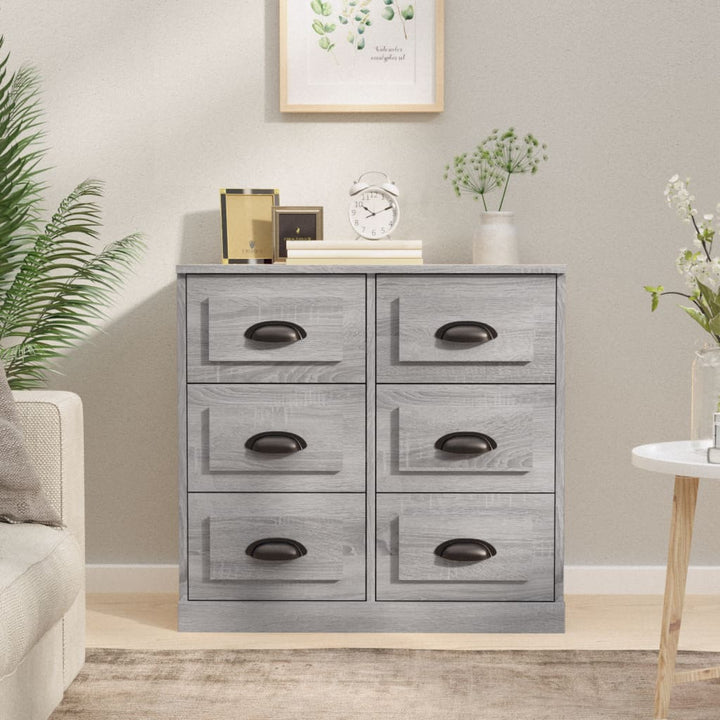 Servantă, Gri Sonoma, 70X35,5X67,5 Cm, Lemn Prelucrat