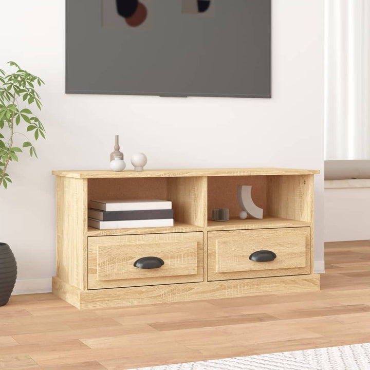 Comodă Tv, Stejar Fumuriu, 93X35,5X45 Cm, Lemn Prelucrat