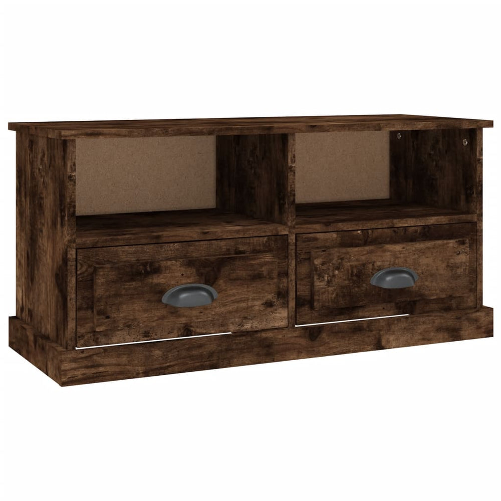 Comodă Tv, Stejar Fumuriu, 93X35,5X45 Cm, Lemn Prelucrat