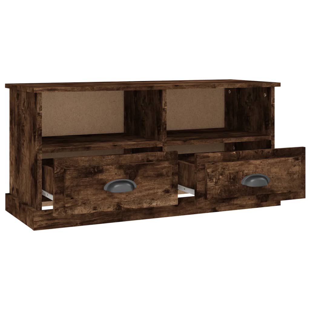 Comodă Tv, Stejar Fumuriu, 93X35,5X45 Cm, Lemn Prelucrat