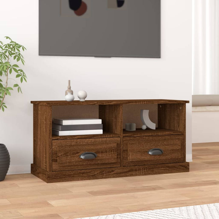 Comodă Tv, Stejar Fumuriu, 93X35,5X45 Cm, Lemn Prelucrat
