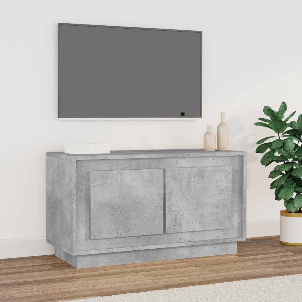 Comodă Tv, Alb Extralucios, 80X35X45 Cm, Lemn Prelucrat