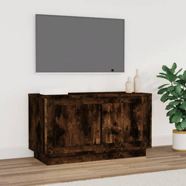 Comodă Tv, Alb Extralucios, 80X35X45 Cm, Lemn Prelucrat