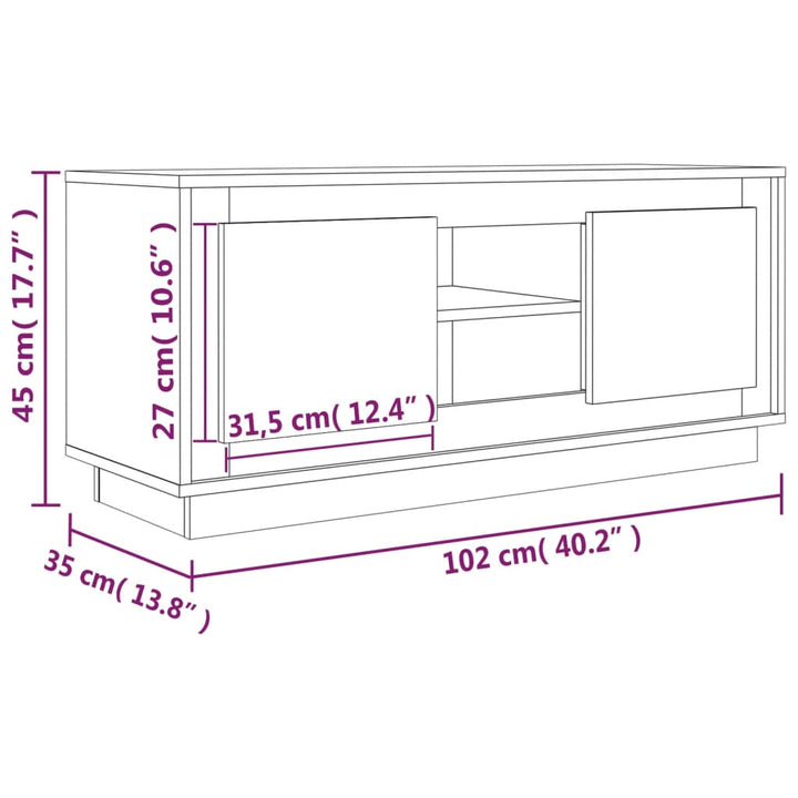 Comodă Tv, , 102X35X45 Cm, Lemn Prelucrat