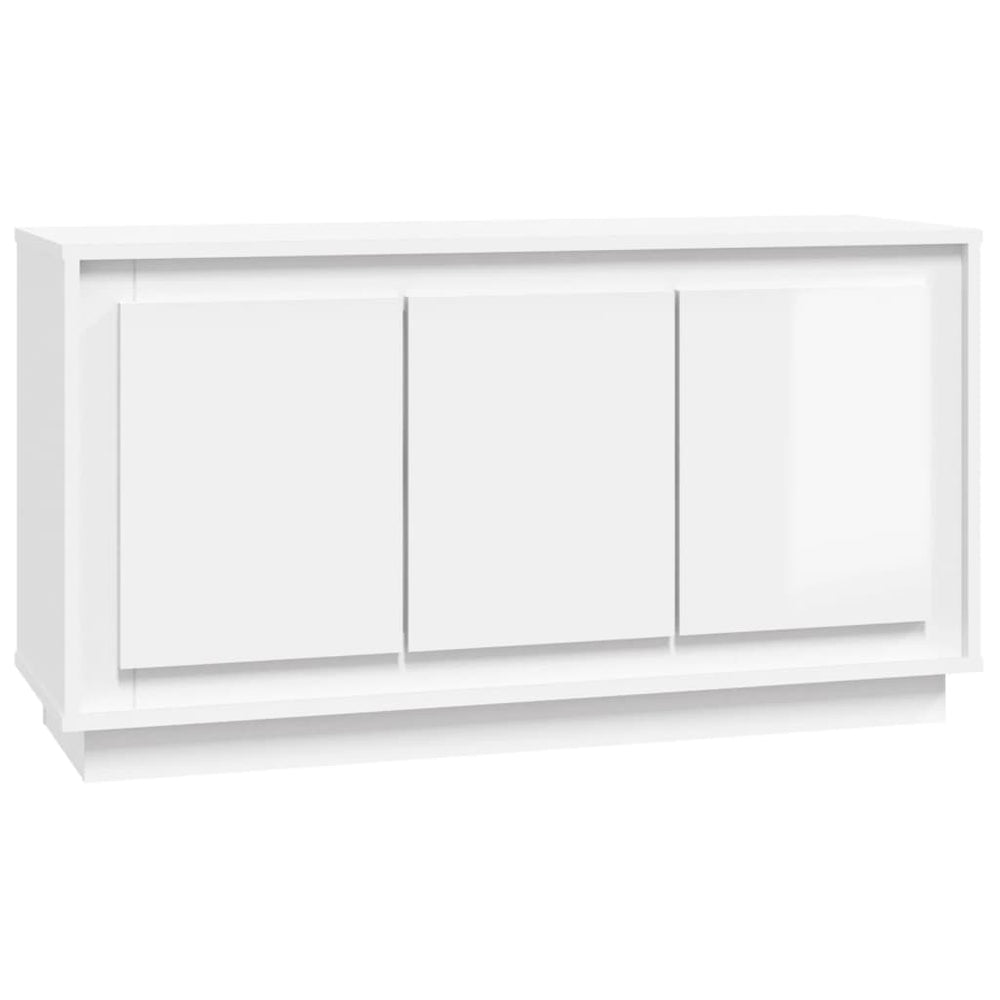 Dulap, Alb Extralucios, 102X35X55 Cm, Lemn Prelucrat