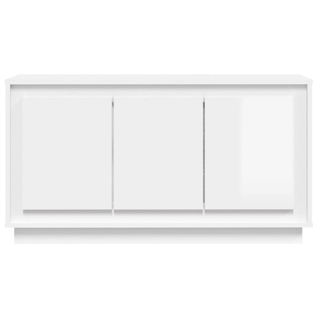 Dulap, Alb Extralucios, 102X35X55 Cm, Lemn Prelucrat