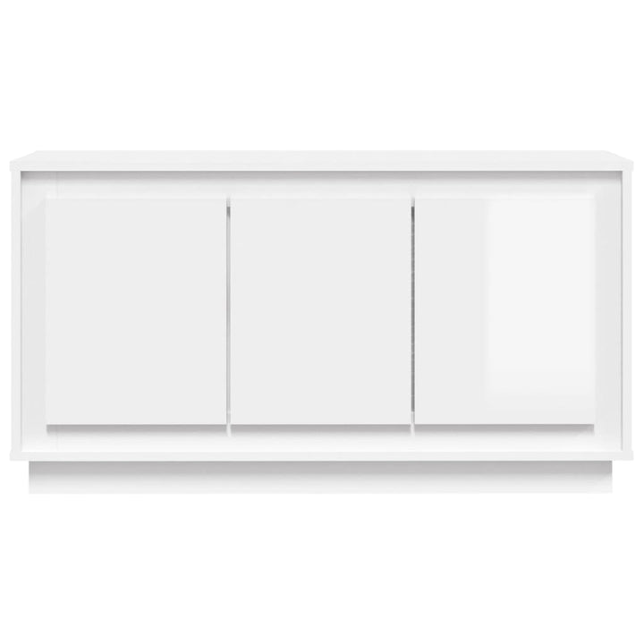 Dulap, Alb Extralucios, 102X35X55 Cm, Lemn Prelucrat