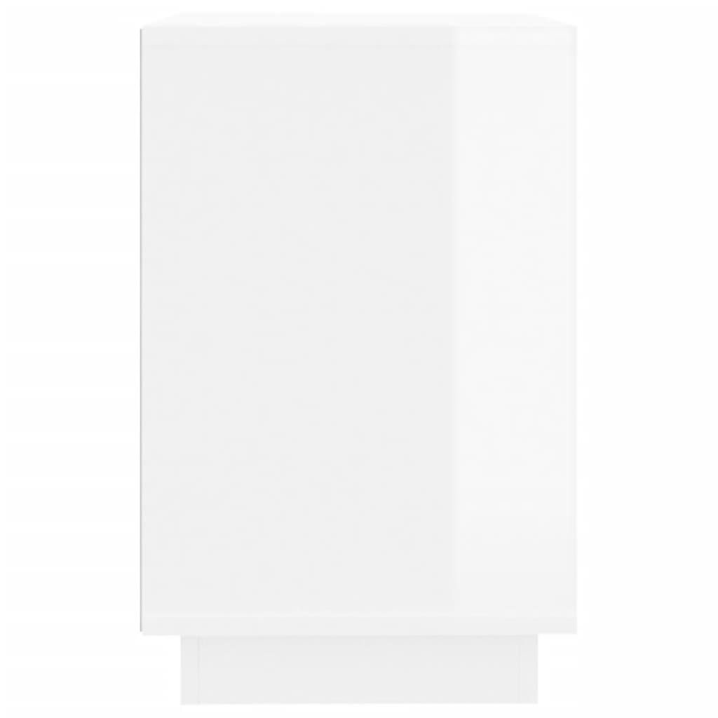 Dulap, Alb Extralucios, 102X35X55 Cm, Lemn Prelucrat