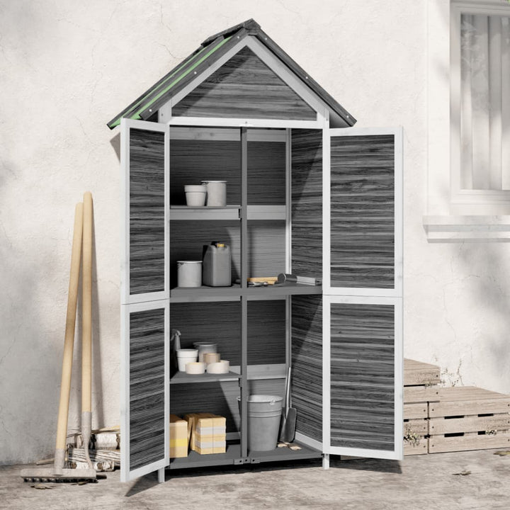 Magazie De Unelte Grădină Cafeniu 89X52,5X175 Cm Lemn Masiv Pin