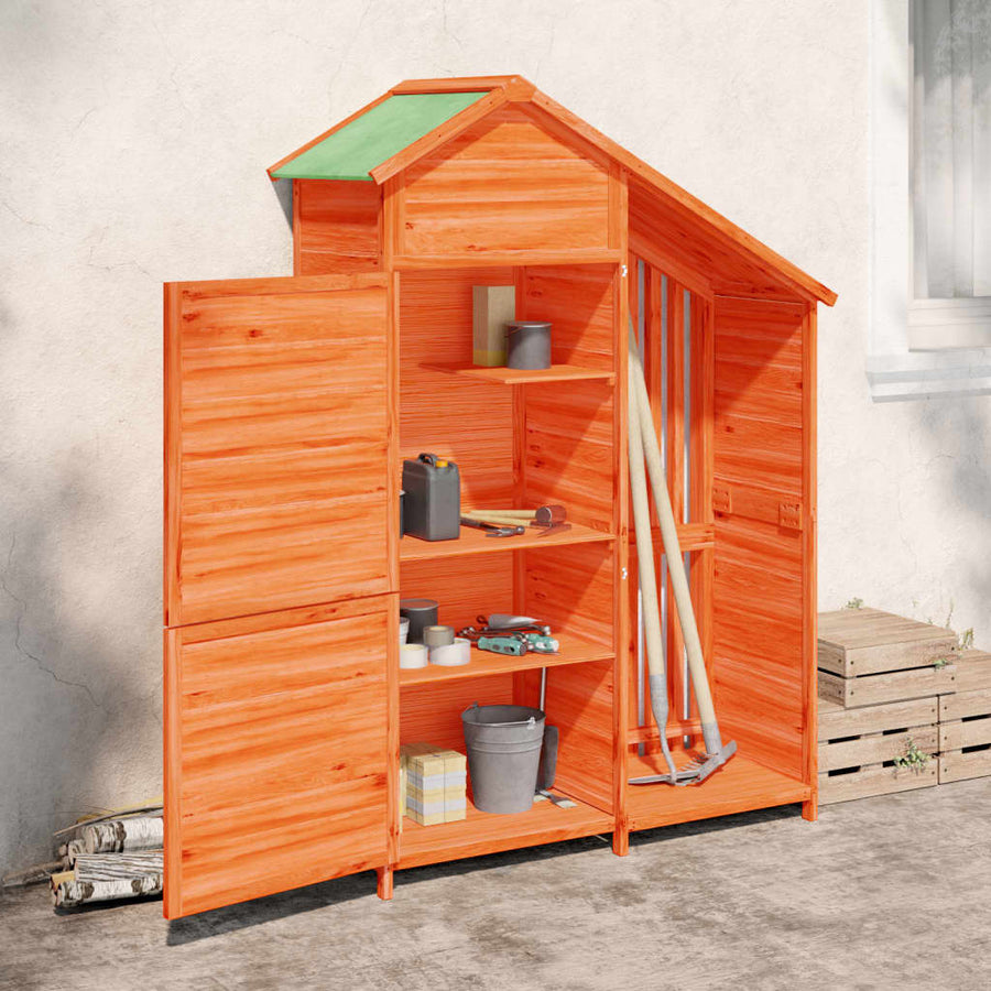 Magazie De Unelte De Grădină 120X53,5X170Cm Lemn Masiv Pin