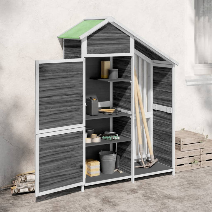 Magazie De Unelte De Grădină 120X53,5X170Cm Lemn Masiv Pin
