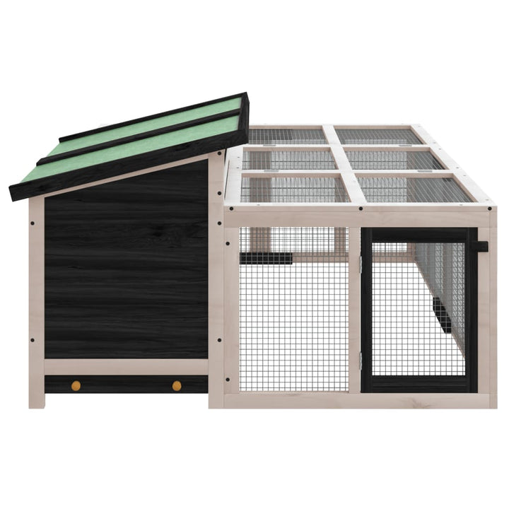 Cușcă Pentru Iepuri 144X123X67,5 Cm Din Lemn Masiv De Pin