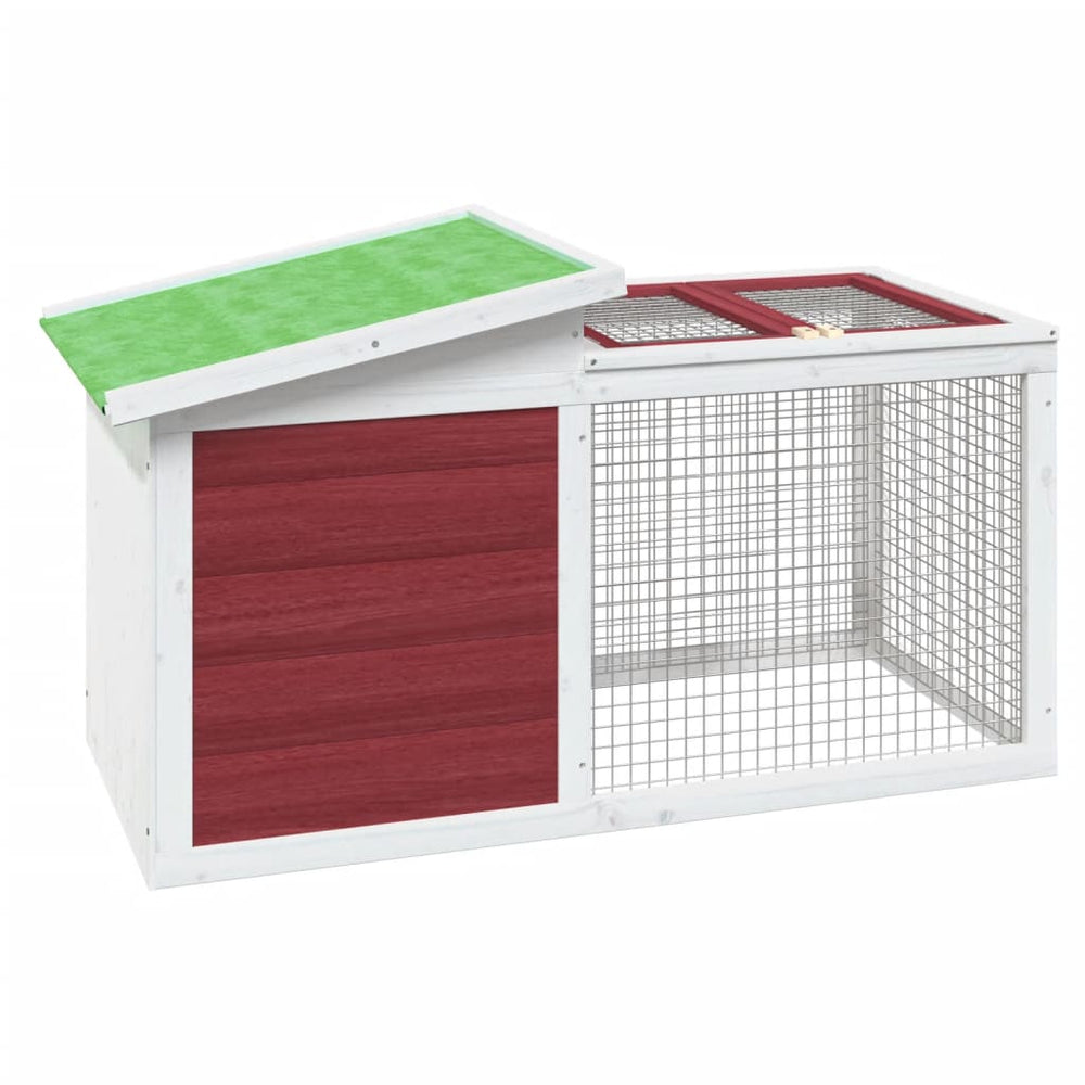 Cușcă Pentru Iepuri Cafeniu 100,5X54X55 Cm Lemn Masiv De Pin