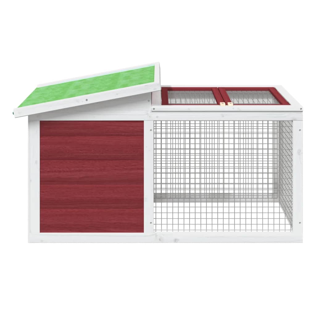 Cușcă Pentru Iepuri Cafeniu 100,5X54X55 Cm Lemn Masiv De Pin