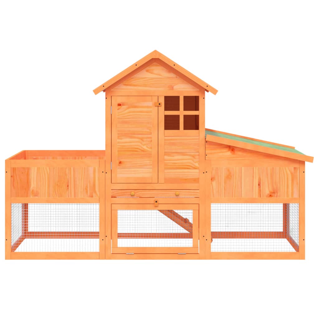 Cușcă Pentru Iepuri 170X63X113 Cm Lemn Masiv De Pin