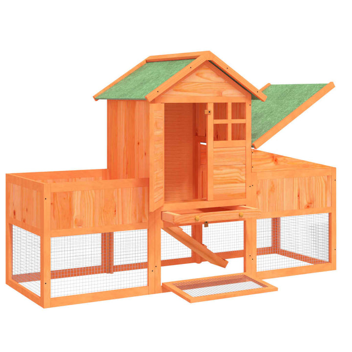 Cușcă Pentru Iepuri 170X63X113 Cm Lemn Masiv De Pin