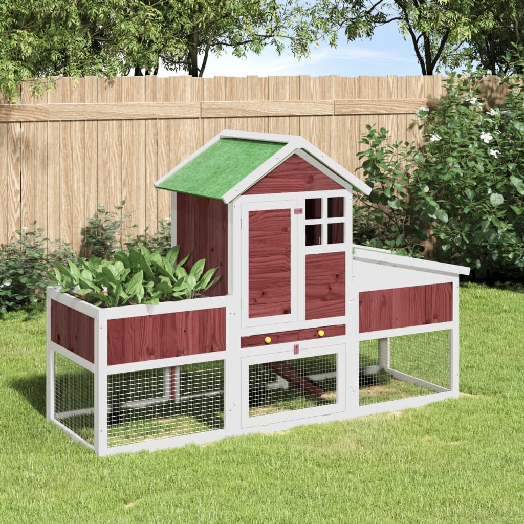 Cușcă Pentru Iepuri 170X63X113 Cm Lemn Masiv De Pin