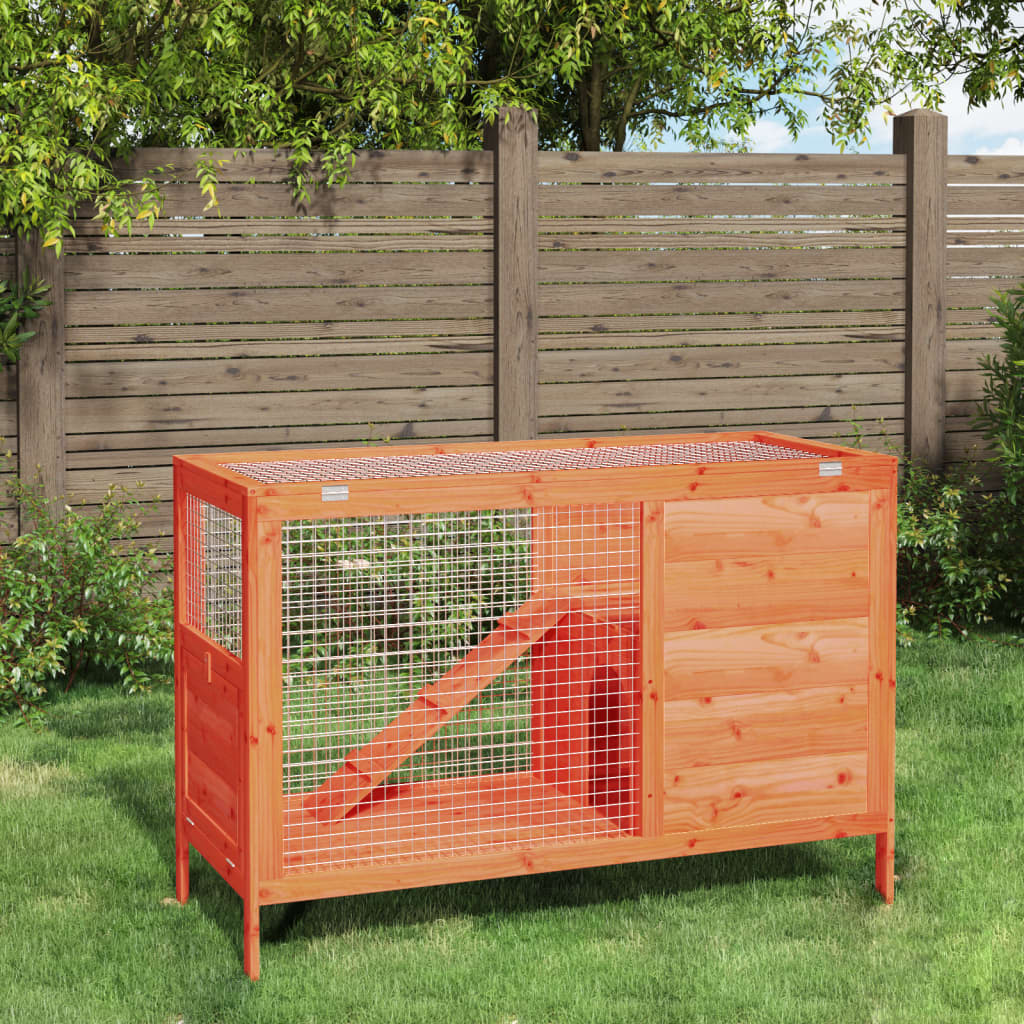 Cușcă Pentru Iepuri 103X44X69,5 Cm Lemn Masiv De Pin