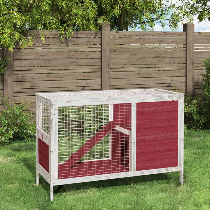 Cușcă Pentru Iepuri 103X44X69,5 Cm Lemn Masiv De Pin